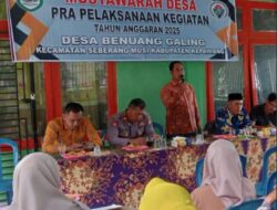 Musyawarah Pra Pelaksanaan Kegiatan Angaran Tahun 2025 Desa Benuang Galing