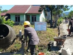 Untuk Anggaran Dana Desa Tahun 2025 Desa Bandung Jaya Bangun Rabat Beton