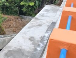 Pembangunan Pelapis Tebing Di Desa Karang Endah Telah Selsai Di Kerjakan