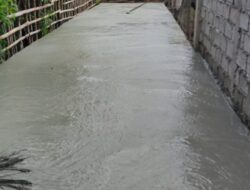 Pembangunan Jalan Rabat Beton Gunakan Dana Desa Tahun 2025 Desa Pungguk Meranti Selesai Dikerjakan